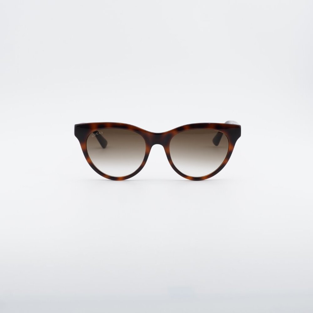Gucci GG0763S 002 Sunglasses Havana Cat Eye Frame, Brown Gradient Lenses - Picture 5 of 10